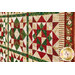 A close up on a row of the patchwork, demonstrating layout details.