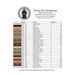 Back of pattern with a table showing color names and their corresponding DMC alternatives for embroidery threads.