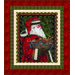 A digital mockup of the Santa and Ark Panel quilt kit. 