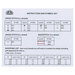 The back of the pattern listing floss and project information.