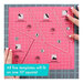 Image of the crazier eights templates on a pink 10" square