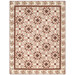 The completed Morning Blush quilt, colored in gentle red, cream, brown, and pastel pink fabrics from the Yardley House collection from Marcus Fabrics, isolated on a white background. 