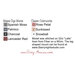 Back of the pattern with a table listing floss specifications and requirements.