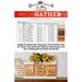 Back of the pattern with a table listing floss specifications and requirements with the completed "Fall Is" collection on the bottom portion.