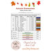 Back of the pattern with a table listing floss specifications and requirements.