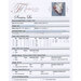 Back of the pattern featuring the finished project dimensions, a shopping list, cross stitch fabric, thread requirements, and a picture of the completed project.