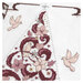 A close up on the pink christmas tree pattern. 