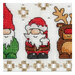 A close up of the gnome, Santa and reindeer. 