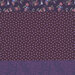 Purple fabric with a distinctive striped design with 8 unique coordinating patterns, including florals, leaves, dots, and other classic motifs.