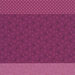 Magenta fabric with a distinctive striped design with 8 unique coordinating patterns, including florals, paisley, dots, and other classic motifs.