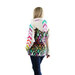 Finished hood pattern on the Bella Quilt Coat being worn.