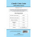 The back of the Candy Cane Lane table runner showing material requirements.