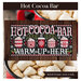 A digital mock up of the hot coco bar pattern with coordinating décor and a stitch count in the bottom right corner. 