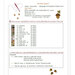 Back of The Little Squirrel cross stitch pattern with a legend of all the required flosses.