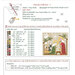 Back cover of the Nativity Collection - 3 cross stitch pattern with a legend of the required flosses and a digital mockup of the finished pattern.