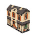 Haunted house box to store  the Midnight Ride quilt kit featuring Halloween decorations and pumpkin accents.