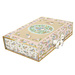 Decorative floral Easter gift box of Peter Rabbit with a white ribbon bow.