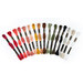 16 skeins of embroidery floss, isolated on a white background. 