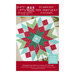 Front of the Starburst Tree Skirt Quilt pattern showing a dynamic shot of the finished quilt on a wood backdrop.