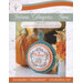 Autumn Cottagecore cross-stitch pattern cover with pumpkin and “Home” hoop design.