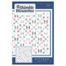 Front cover of pattern featuring completed quilt with cats and pinwheels colored in white, pink, green, and blue fabrics