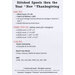 Text flyer titled “Stitched Spools thru the Year * Nov * Thanksgiving” with chart info and floss list.
