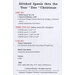 Text-heavy flyer for “Stitched Spools thru the Year * Dec * Christmas” with chart details and floss info