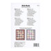 Pattern instructions chart titled “Hello Washi” with quilt block measurements and fabric amounts.