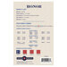 The back of Honor quilt pattern by Minick and Simpson featuring recommended fabrics and supply list. 