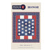 The front of Honor quilt pattern by Minick and Simpson featuring a patriotic quilt.