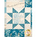 A close up on a patchwork star of the quilt, showing details on the panel strips and fabric prints.