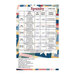 Pattern instructions chart titled “Spunky” with quilt block measurements and fabric amounts.