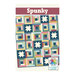 "Spunky" quilt pattern showing a log cabin block pattern with spread out blocks of sawtooth saws.