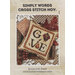 Pattern cover showing cross-stitch design of a decorative pillow with the word “GIVE”