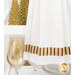A close up on the fabric stripe through the bottom of the towel.