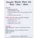 Cross-stitch pattern info for “Simply Words Thru the Year: Dec, Noel.”
