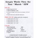Cross-stitch pattern chart for “Simply Words Thru the Year: March * SEW” with stitch and floss details.