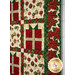 A close up on the patchwork of the quilt, demonstrating print and color details on the fabrics.