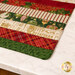 A super close up on the mat demonstrating fabric prints and color details.