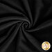 Black flannel fabric swirled into a spiral pattern.