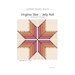 Front of the Virginia star jelly roll pieced quilt pattern by laundry basket quilts showcasing finished project.