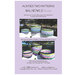 Front Cover of the Bali Bowls Revisited by Aunties Two Patterns featuring 2 images of the finished bowls in 3 sizes displayed on a patio railing.