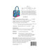 Back of the pattern listing material requirements.
