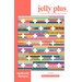 Front of the pattern featuring a quilt with rows of plus signs, set across a white background with the title and designer.. 