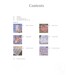 A table of contents with pictures for what quilt is on which page.