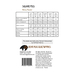 Back of pattern detailing fabric requirements.