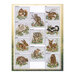 Back cover of the Forest Friends Afghan cross stitch pattern showing the 11 different animal blocks isolated on a white background.