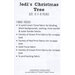 Pattern instructions titled “Jodi’s Christmas Tree” with fabric and size requirements.