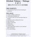 Pattern materials list for “Stitched Tokens Tidings 2 of 2,” showing fabric requirements and supplies.