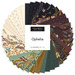 Digital collage of the Charm Pack Bundle from the Ophelia fabric collection.
